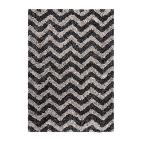 Ručně tkaný koberec Kayoom Finesse 923 Graphit, 80 x 150 cm
