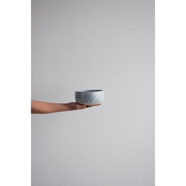 Купа от бял и черен фаянс, ø 15 cm Mess - ÅOOMI-image-2