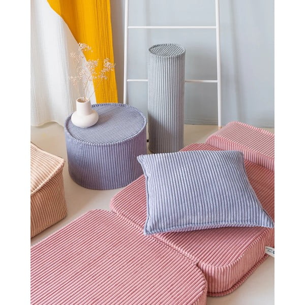 Синя детска възглавница за диван от рипсено кадифе Block – Wigiwama-image-1