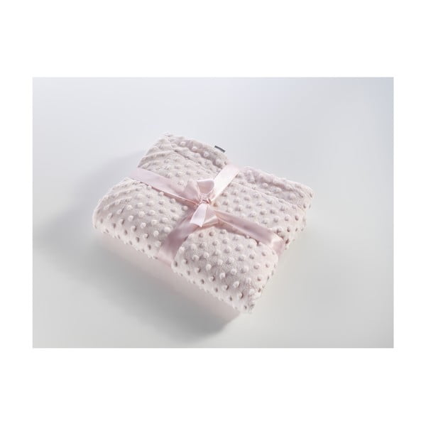 Розово бебешко одеяло Little Dots, 80 x 110 cm - Tanuki