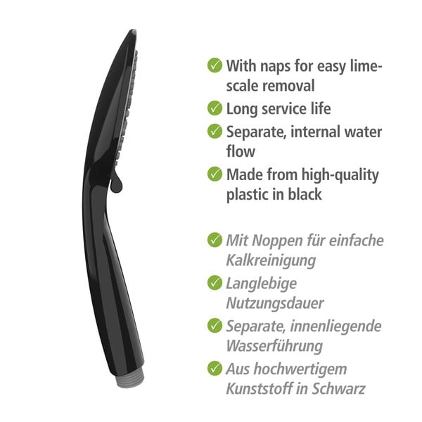 Душ комплект от черна неръждаема стомана 66cm Young - Wenko-image-4