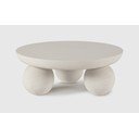 Бежова кръгла масичка за кафе от масивно манго ø 90 cm Ailen – MOME