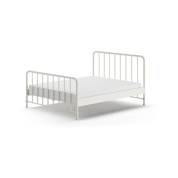 Бяло метално единично легло с решетка 160x200 cm BRONXX - Vipack