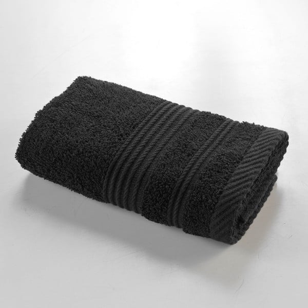 Черна памучна кърпа от тери 30x50 cm Tendresse – douceur d'intérieur