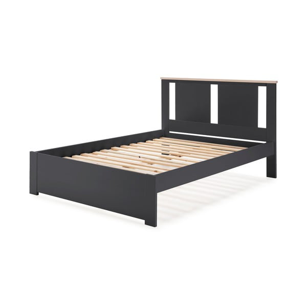 Тъмносиво двойно легло с решетка 140x190 cm Enara - Marckeric