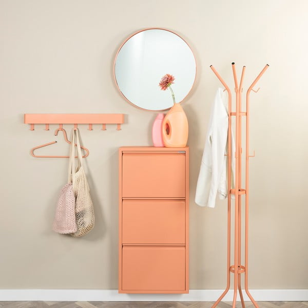 Метална стойка за връхни дрехи в цвят сьомга ø 40x170 cm Jessy – Spinder Design-image-1