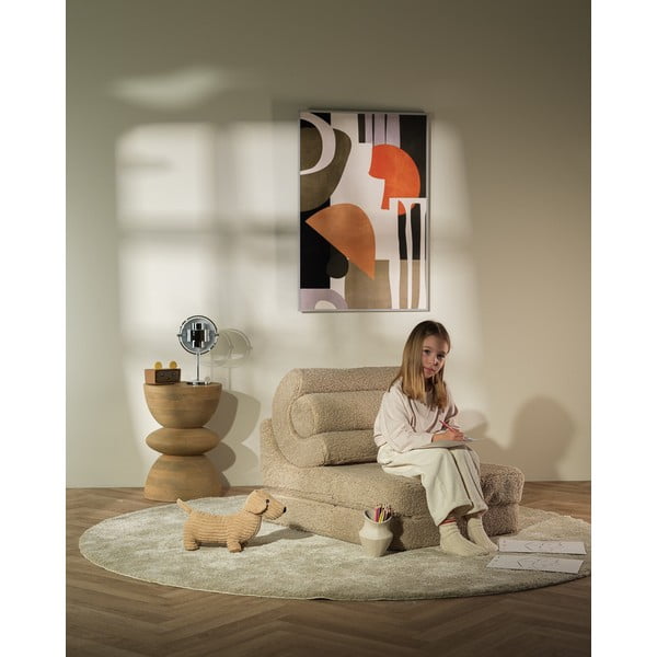 Светлокафяв детски стол от букле Flipster – Wigiwama-image-3