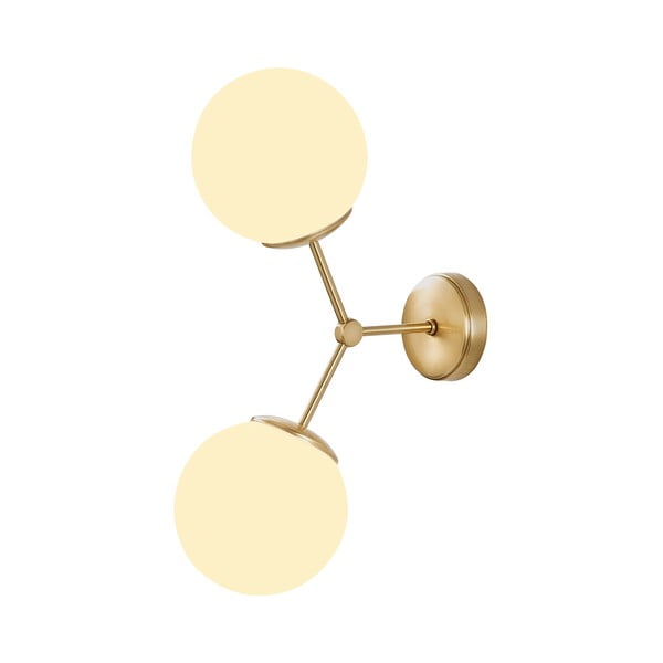 Стенна лампа в бяло-златист цвят Damar - Opviq lights-image-2