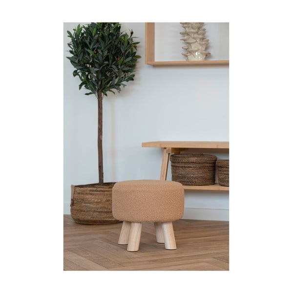 Бежова табуретка  от букле Aberdeen – House Nordic-image-3