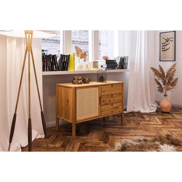 Нисък скрин от дъб 97x69 cm Pola - The Beds-image-4