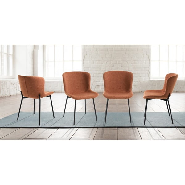 Оранжеви трапезни столове в комплект от 2 бр. Snug – Tomasucci-image-2