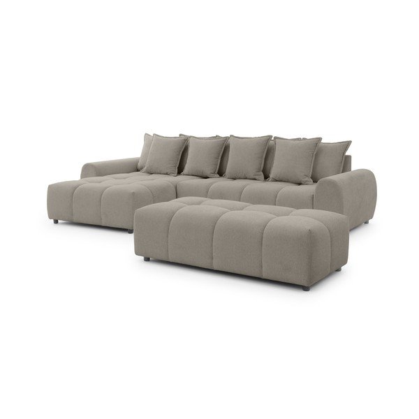 Кафяво-сива табуретка Albane  – Ropez-image-4