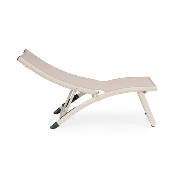 Бежов градински шезлонг метален Taylor – Bizzotto-image-3