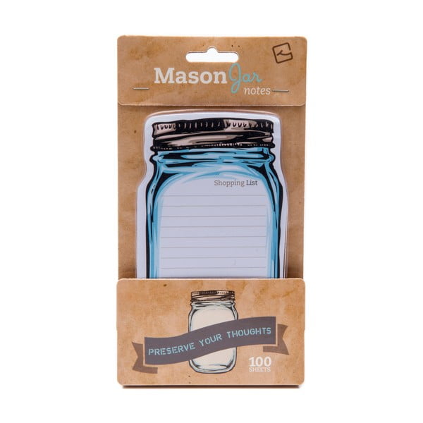 Poznámkový bloček Thinking gifts Mason Jar