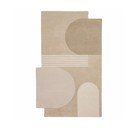 Ръчно изработен вълнен килим в естествен цвят 120x180 cm Lozenge – Flair Rugs