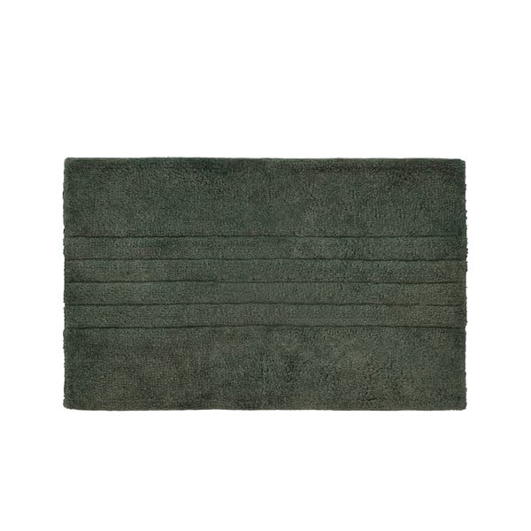 Тъмнозелен килим за баня от органичен памук 50x80 cm Soft – Södahl