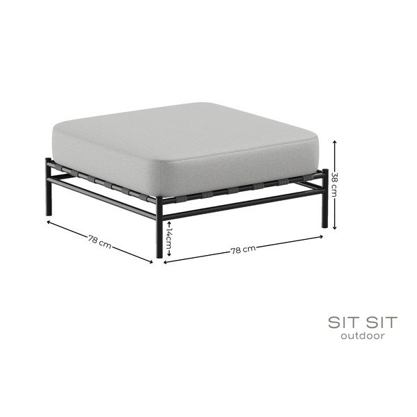 Светлосив градински отоман Dandy - Sit Sit-image-4
