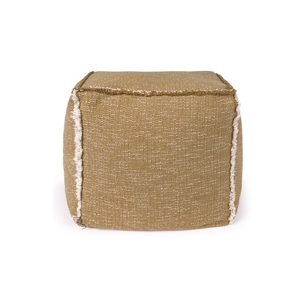 Пуф в цвят жълта охра Handloom – Lorena Canals