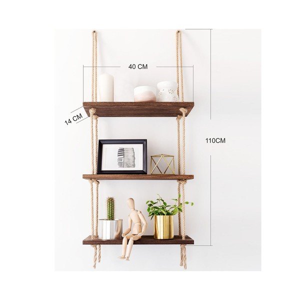 Дървен висящ рафт Ayko - Evila Originals-image-2