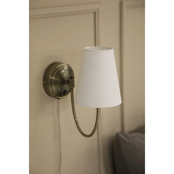 Бяла/в месингов цвят стенна лампа за контакт Amar – Markslöjd-image-2