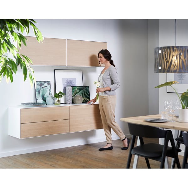 Нисък скрин с дъбов декор в комплект от 2 чекмеджета 180x46 cm Edge by Hammel - Hammel Furniture-image-1