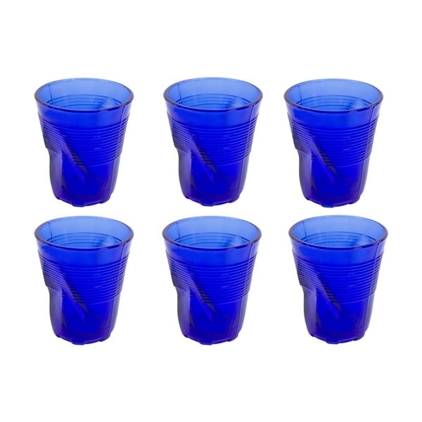Sada 6 sklenic Kaleidos 200 ml, modrá