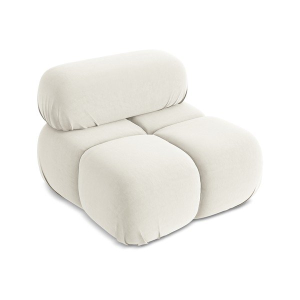 Бял кадифен модул за диван Lokua – Makamii-image-2