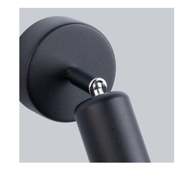 Черна стенна лампа ø 6 cm Brando - Sollux-image-3