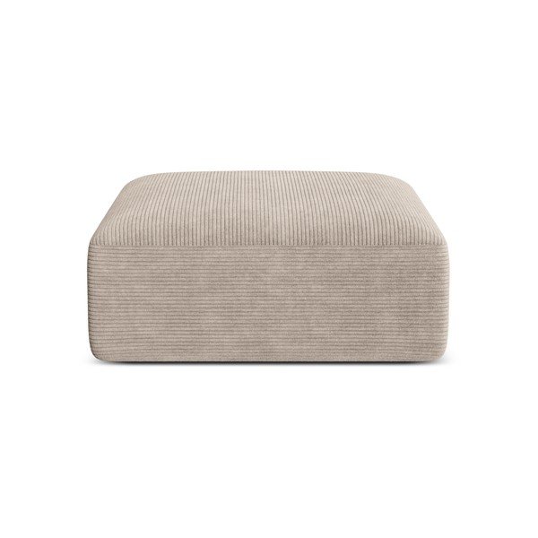 Светлокафява табуретка  от рипсено кадифе Campi – Cosmopolitan Design-image-1