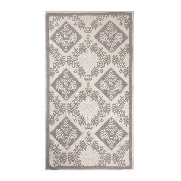 Сив и кремав килим с памук Baklava Coffee, 80 x 150 cm - Unknown