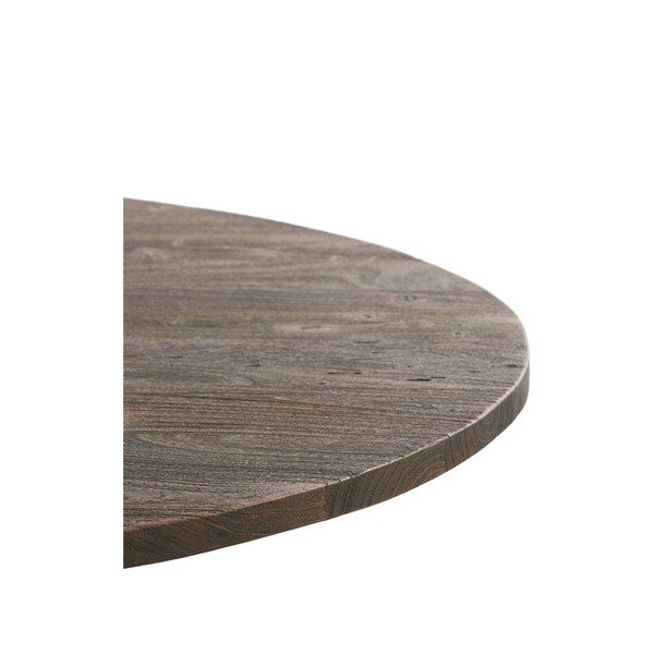 Кръгла маса за хранене в черно и тъмнокафяво с плот от акация ø 120 cm Turi - Light & Living-image-4