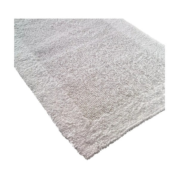 Бяла памучна постелка за баня Confetti Heavy, 70 x 120 cm Natura - Foutastic