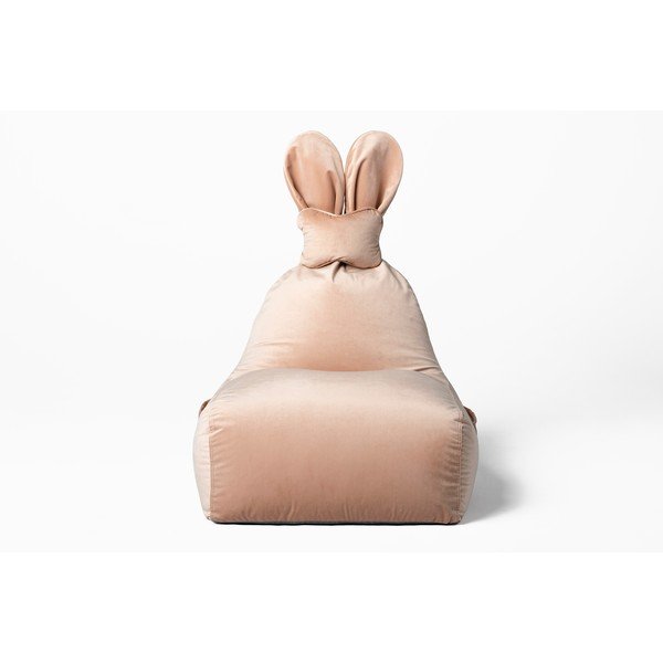 Светлорозов детски пуф Funny Bunny – The Brooklyn Kids-image-2