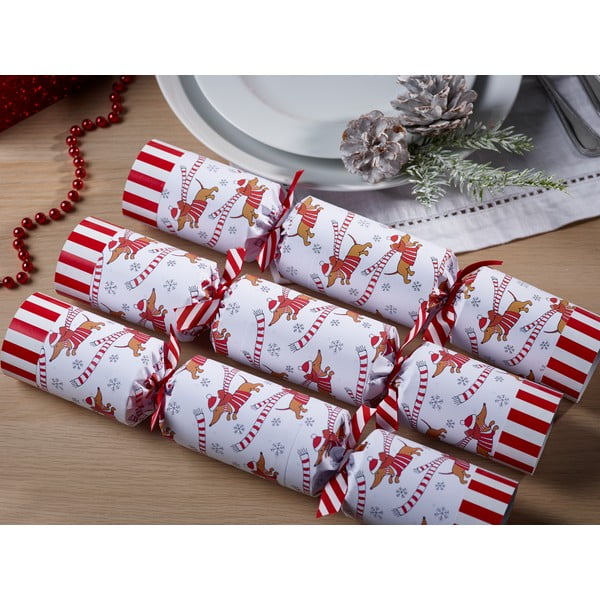 Коледни крекери в комплект от 6 бр. Racing Sausage Dog – Robin Reed-image-1