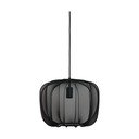 Черно висящо осветително тяло с текстилен абажур ø 40 cm Plumeria – Light & Living