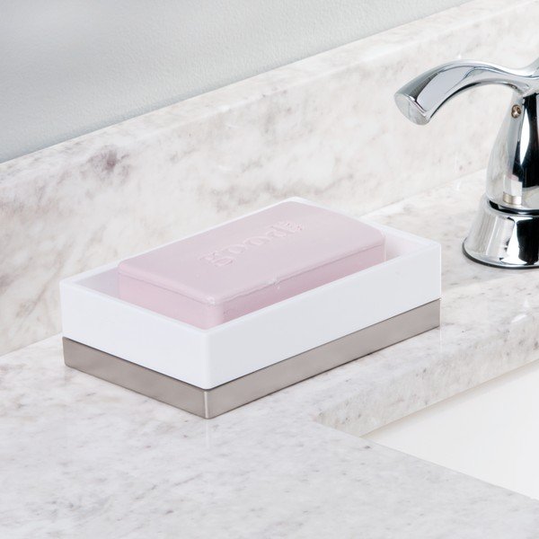 Бяла сапунерка , 13 x 8 cm Clarity - iDesign-image-1