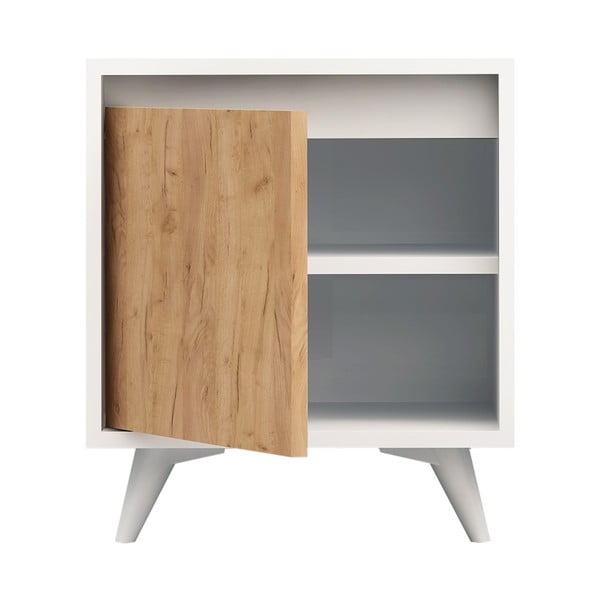 Нощно шкафче с дъбов декор Piona - Mod Design