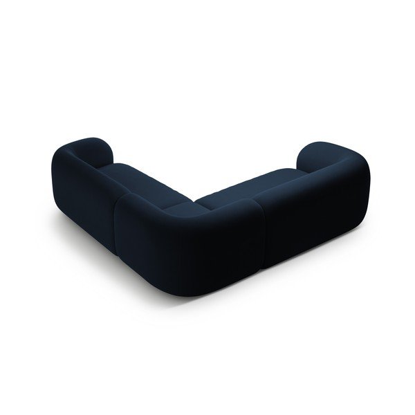 Син кадифен ъглов диван Kate – Micadoni -image-2