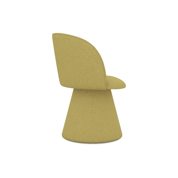 Жълт тапициран трапезен стол Maia – Makamii-image-2