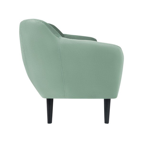Mentolově zelená dvoumístná pohovka Mazzini Sofas Toscane, černé nohy-image-2