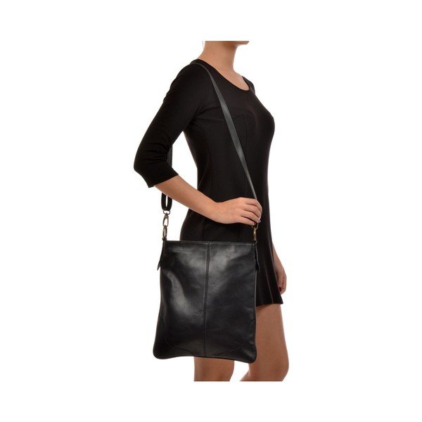 Черна кожена чанта Mangotti Duro Misma - Mangotti Bags-image-2