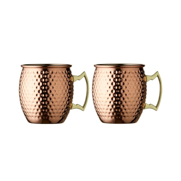 Стоманени чаши в комплект от 2 бр. в меден цвят 400 ml Moscow Mule – Lyngby Glas-image-3