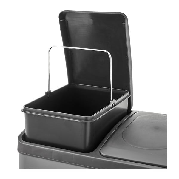 Кошче от неръждаема стомана с педали за сортирани отпадъци 30 л Litros - Casa Selección-image-4