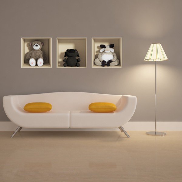 Комплект от 3 стикера с 3D ефект Играчки - Ambiance-image-1