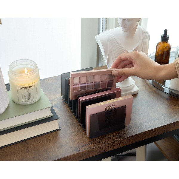 Матово черен органайзер за козметика за баня от рециклирана пластмаса Palette Station - iDesign-image-4