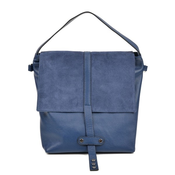 Синя кожена чанта Margo - Carla Ferreri