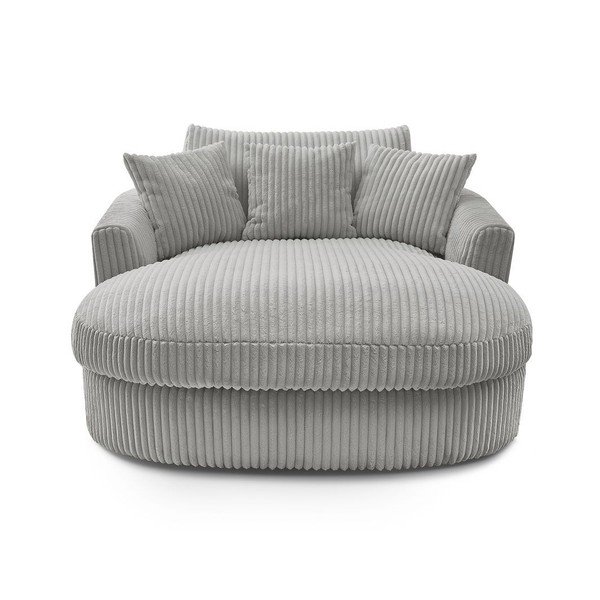 Сиво кресло от рипсено кадифе Belem – Bobochic Paris-image-3