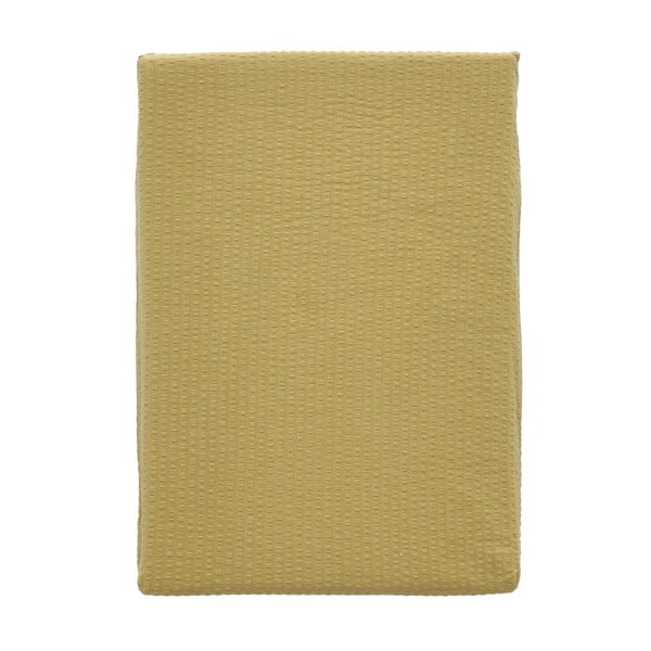 Жълто спално бельо от органичен памук 200x140 cm Wave Straw - Södahl-image-2