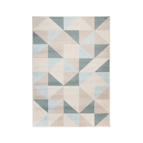 Бежов и син килим Urban Triangle, 100 x 150 cm - Flair Rugs