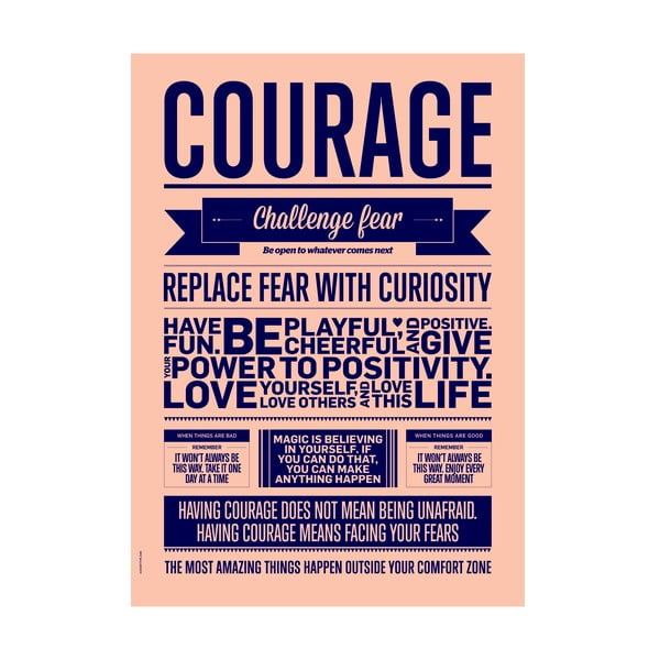 Autorský plakát Courage, 50x70 cm